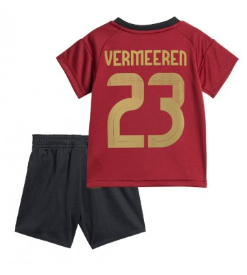 Bélgica Arthur Vermeeren #23 Primera Equipación Niños Eurocopa 2024 Manga Corta (+ Pantalones cortos)